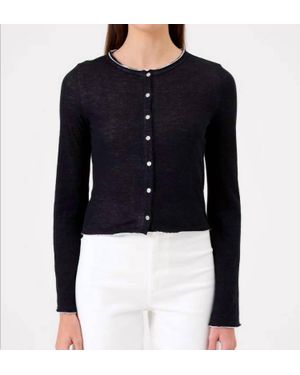 Goldie Tees Chloe Double Layer Jersey Cardigan - Black