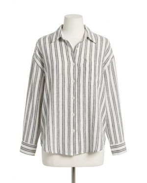Z Supply Perfect Striped Button Up Top - White