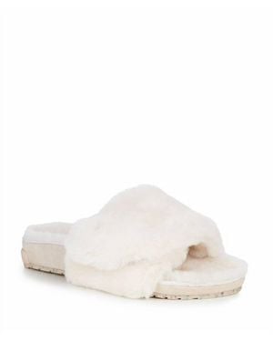 EMU Musica Adjustable Sheepskin Slide Slipper - White