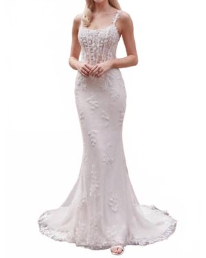 Adore by Justin Alexander Fit And Flare Wedding Gown - Multicolor
