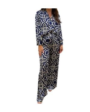 MISA Los Angles Reshma Wide Leg Pant - Blue