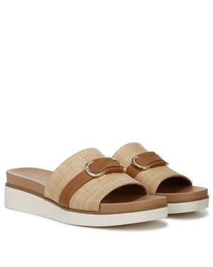 LifeStride Genevieve J3811M1201 Sandal Tan Faux Leather Slide Htat1857 - Brown