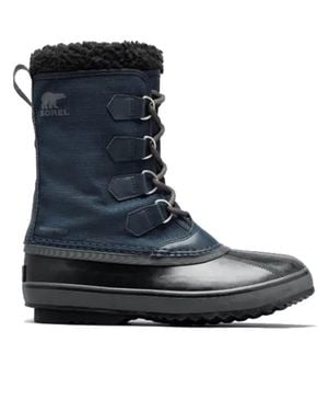 Sorel High-Top Waterproof Nylon Boots With Rugged Sole - Blue