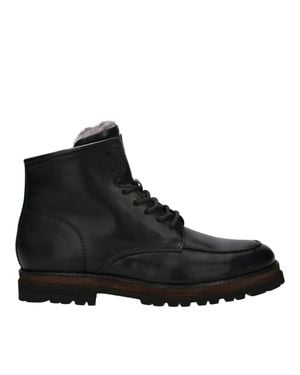 Bugatti Marc Fur-Lined Leather Boots - Black