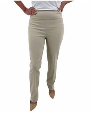 Renuar Pull On Straight Leg Pant - Gray