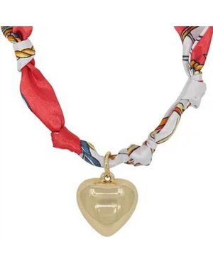 What's Hot Knotted Scarf Necklace - Metallic