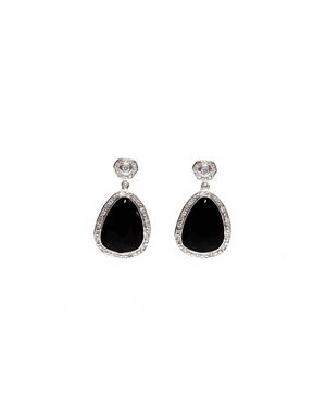 Avenue Chic Petite Nugget Earrings - Black