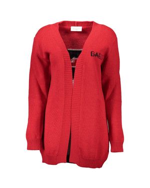 Gaelle Paris Acrylic Cardigan - Red
