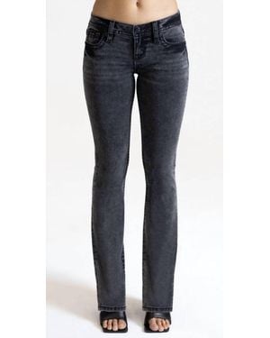 Miss Me Low-Rise Boot Cut Jeans - Blue