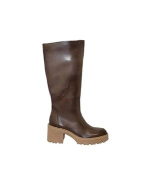 Eric Michael Sarita Tall Leather Boots - Brown