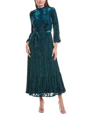 Maison Tara Velvet Maxi Dress - Blue