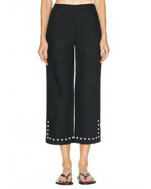 STAUD Pre-Loved Piha Linen Pant - Black