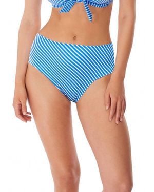 Freya Beach Hut High-Waisted Bikini Bottoms - Blue