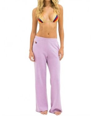 Aviator Nation Wide Leg Pocket Sweatpants - Purple