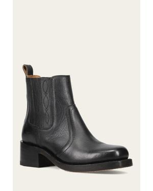 Frye Company Campus Leather Pull On Chelsea Boots Rhs3546 - Black