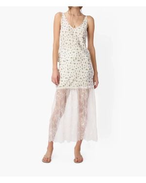 Cami NYC Flo Lace Trim Midi Skirt - Natural