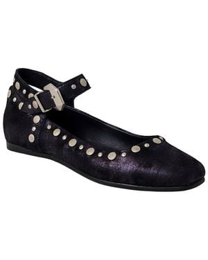 Free People Mystic Mary Leather Flat - Black
