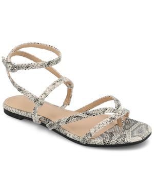 Journee Collection Apos;S Serissa Flat Sandals - Metallic