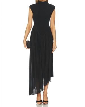 Et Ochs Francis Knit Combo Midi Dress - Black