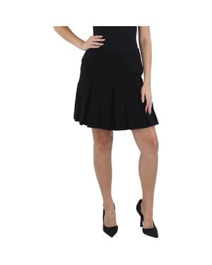 Karl Lagerfeld L4Qn9303 Mini Skirt Pleated Side-Zip Fts1122 - Black