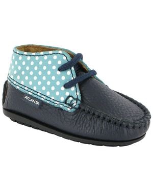ATLANTA MOCASSIN Leather Boot - Blue