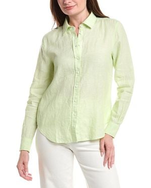 Brooks Brothers Cross Dye Linen Classic Shirt - Green