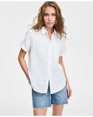 Levi's Darlene Shirt Whisper Short Sleeve Button Up Pall489 - White
