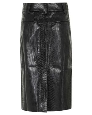 ANDAMANE New Xania Python-Print Fitted Pencil Skirt - Black