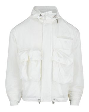 Ferragamo Hooded Utility Jacket - White