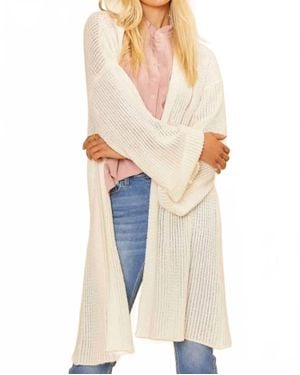 Anniewear Knit Waffle Sweater Cardigan - Multicolor