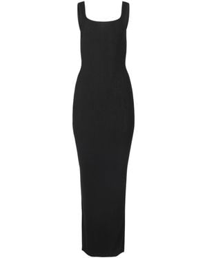 Entire studios Square Neck Knit Midi Dress - Black