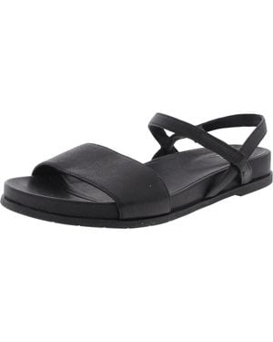 Eileen Fisher Digit-Tl Laceless Leather Strappy Sandals - Black