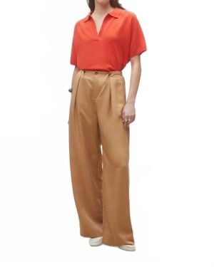 Suncoo Jio Wide Leg Trouser - Red