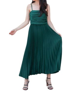 Willa Story Emily Pleated Dress - Green