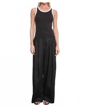 Enza Costa Linen Easy Trouser - Black