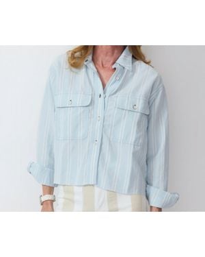 ASKK NY Crosby Stripe Top - Blue