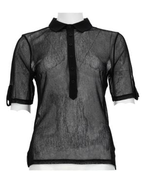 Paloma Wool Sile Sheer Cotton Blend Top - Black