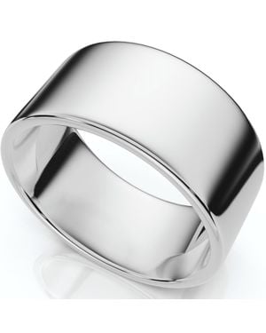 Pompeii3 10Mm Flat High Polished Wedding Band 14K Size Selectable - Metallic
