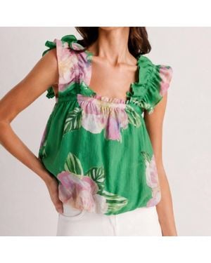 Thml Palm Bloom Blouse - Green