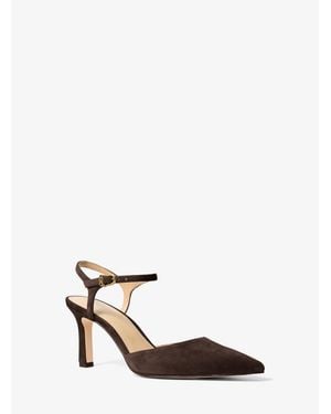 Michael Kors Amara Suede Slingback Pump - White