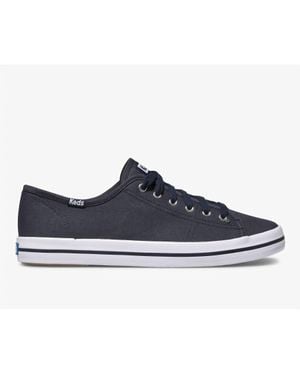 Keds Kickstart Canvas Lace-Up Sneakers - Blue