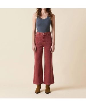 Le Jean Virginia Wide Leg Anks - Red