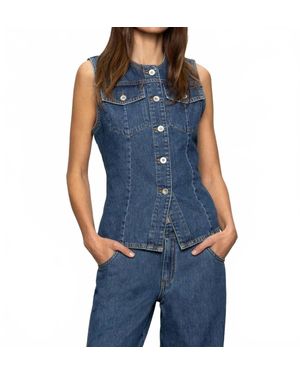 Sanctuary Maritime Denim Vest - Blue