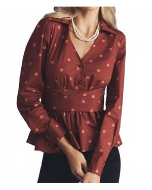 Hutch Barber Polka Dot Top - Red