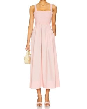Pistola Genevieve Smocked Embroidered Bodice Dress - Pink