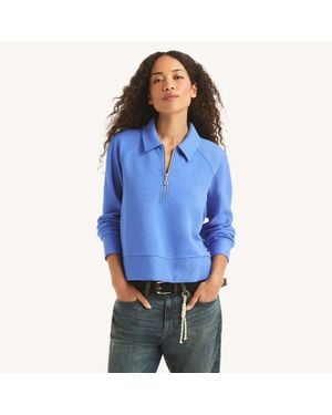 Nautica Quarter-Zip Sweatshirt - Blue