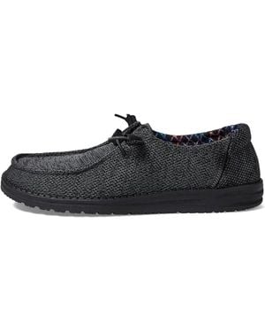 HEYDUDE Wendy Sox 40078-0Xj Moc Toe Slip On Casual Shoes Mew1739 - Black