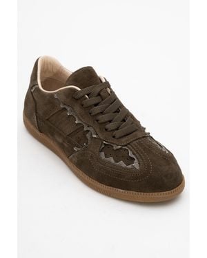 Forever & Always Shoes Shiva Suede Leather Sneakers - Brown