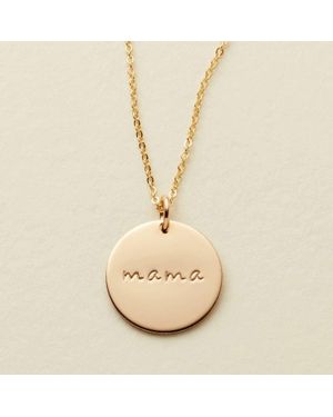 MADE BY MARY Mama Disc Necklace - Metallic