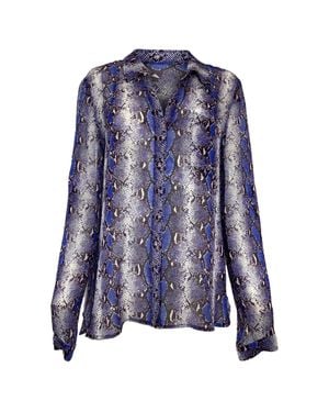 Diane von Furstenberg Snake-Print Shirt - Blue